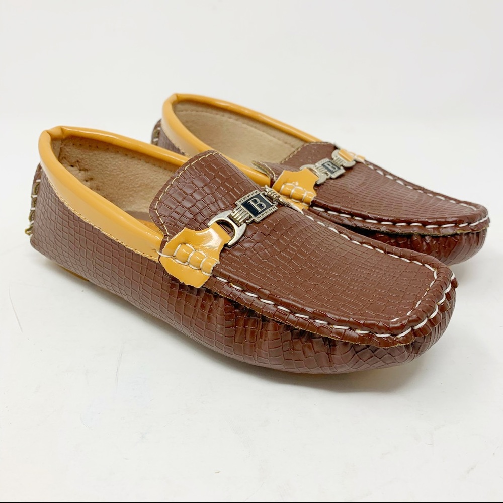 DoValo Little Boy Faux Leather Moccasins Size 3